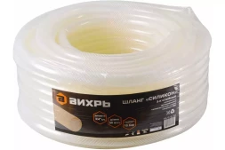 Шланг поливочный Вихрь "Силикон" трёхслойный армированный 3/4", 50м (прозрачный) 73/7/2/32