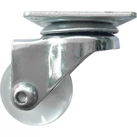 Колесо ПУ прозрачное поворотное d-35 мм, крепление платформенное Сибртех 68731 купить в Урае