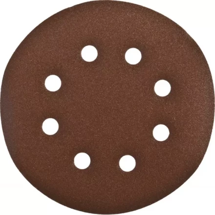 Круг шлифовальный ЗУБР &quot;СТАНДАРТ&quot; из абразивной бумаги на велкро основе, 6 отв., Р240, 150мм, 5шт 35350-150-240 купить в Урае