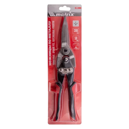 Ножницы по металлу Matrix 78341, удлиненные, 285 мм, пряморежущие, обрезиненные рукоятки купить в Урае
