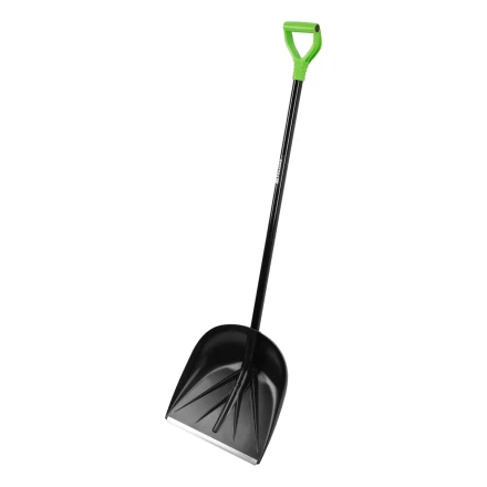 Лопата для уборки снега пластиковая Palisad, 400х417х1390 мм, алюминиевый черенок, 61395 купить в Урае
