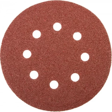 Круг шлифовальный универсальный STAYER &quot;MASTER&quot; из абразивной бумаги на велкро основе, 8 отверстий, Р40, 125мм, 5шт 35452-125-040 купить в Урае