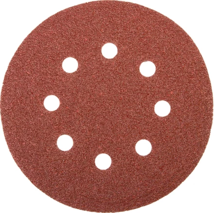 Круг шлифовальный универсальный STAYER &quot;MASTER&quot; из абразивной бумаги на велкро основе, 8 отверстий, Р40, 125мм, 5шт 35452-125-040 купить в Урае