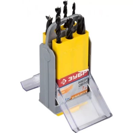 ЗУБР. Набор сверл по дереву, в супер боксе, 4-5-6-7-8-9-10 мм 29421-H7-SB купить в Урае