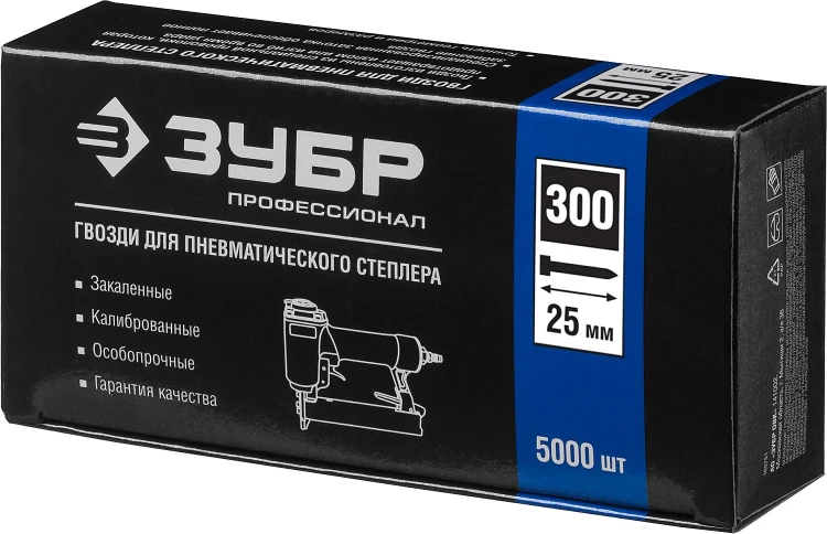 Гвозди тип 300, 25 мм, особотвердые, ЗУБР "ПРОФЕССИОНАЛ" 31830-25, 5000 шт 31830-25 купить в Урае