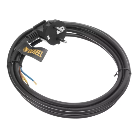 Шнур сетевой Denzel Energy Series, ПВС, 3 м, 3 x 1 мм, с неразборной вилкой, черный, 3 м, 37667 купить в Урае