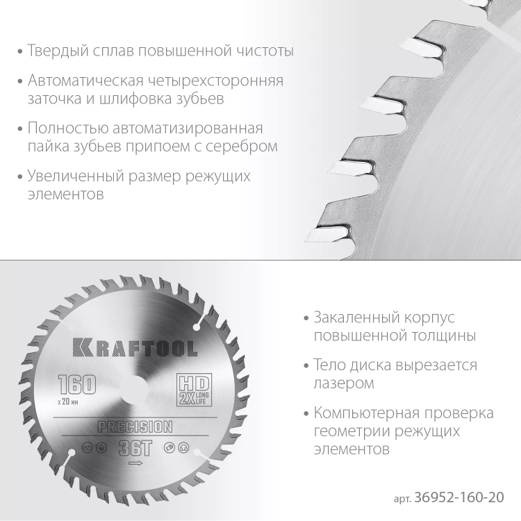 Диск пильный PRECISION, повышенный ресурс 36952-160-20 купить в Урае
