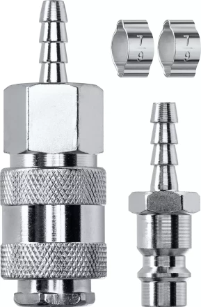 Набор переходников KRAFTOOL елочка - рапид штуцер  +  рапид муфта - елочка 06599-06-H купить в Урае