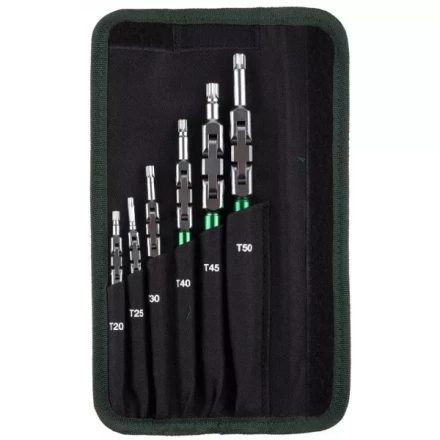 Набор ключей имбусовых KRAFTOOL &quot;INDUSTRIE&quot;, Cr-Mo сталь(S2), шарнирная конструкция, TORX, 6шт, в чехле 27453-H6 купить в Урае