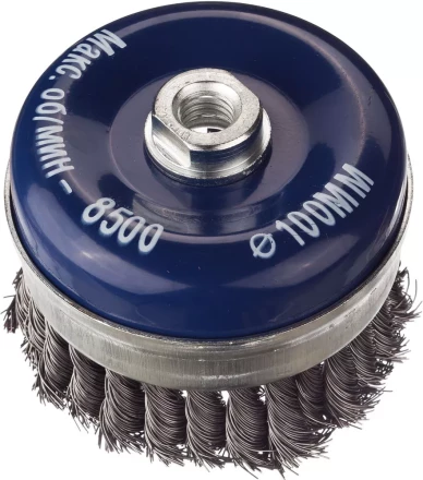 DEXX. Щетка чашечная усиленная для УШМ, жгутированная стальная проволока 0,5мм, 100ммхМ14 35106-100 купить в Урае