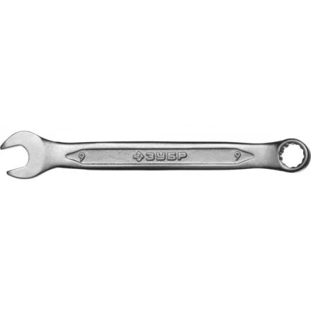 Ключ ЗУБР &quot;МАСТЕР&quot; гаечный комбинированный, Cr-V сталь, хромированный, 9мм 27087-09 купить в Урае
