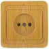 Розетка СВЕТОЗАР &quot;ГАММА&quot; без заземления, одинарная, цвет ольха, 16А/~250В SV-54100-A купить в Урае
