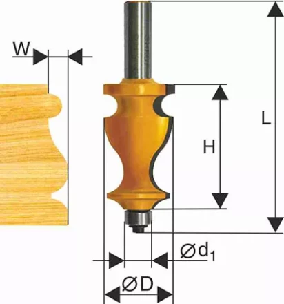 Фреза кромочная фигурная ф286х41мм хв 12мм 10575 купить в Урае