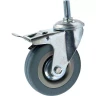 Аппаратное поворотное колесо с тормозом с болтом HITCH 50*18 резина серая SCtgb25 (SZ084828) купить в Урае