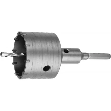 Коронка ЗУБР буровая, коническая посадка центрирующего сверла, шестигранный хвостовик, в сборе, 68мм 2917-68_z01 купить в Урае