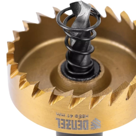 Коронка по металлу HSS, 41 мм, нитридтитановое покрытие Denzel 724113 купить в Урае