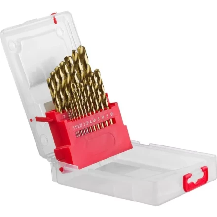 Набор свёрл по металлу с покр. нитрид титана ЗУБР ТИТАН, 29617-H19, в пласт боксе, HSS 1-10мм, 19 шт 29617-H19 купить в Урае