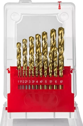 Набор свёрл по металлу с покр. нитрид титана ЗУБР ТИТАН, 29617-H19, в пласт боксе, HSS 1-10мм, 19 шт 29617-H19 купить в Урае
