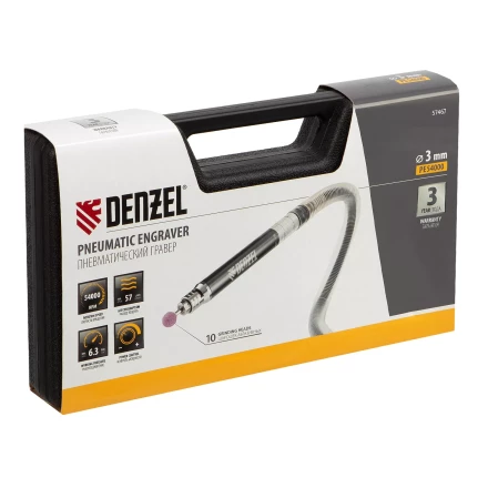 Пневматический гравер Denzel PE54000, 54000 об/мин, 3 мм, 57 л/мин 57467 купить в Урае