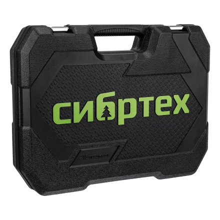 Набор инструментов Сибртех 14170, 1/2&quot;, 3/8&quot;, 1/4&quot;, пластиковый кейс 215 предм. купить в Урае