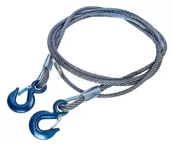 Буксировочный трос стальной р-н 7 тонн L=5 метра петли 200 мм купить в Урае