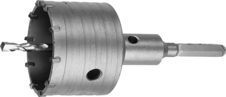 Коронка ЗУБР буровая, коническая посадка центрирующего сверла, шестигранный хвостовик, в сборе, 80мм 2917-80_z01 купить в Урае