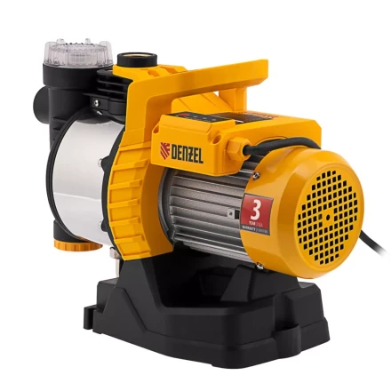 Садовый поверхностный насос Denzel 97305 GP1100SS, 1100 Вт, 4000 л/ч, подъем 45 м, пластик купить в Урае