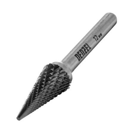 Борфреза по металлу твердосплавная, коническая, тип-M, 12 мм// Denzel 72077 купить в Урае