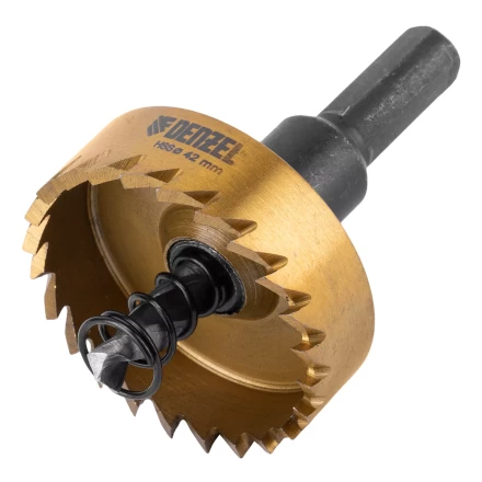 Коронка по металлу HSS, 42 мм, нитридтитановое покрытие Denzel 724114 купить в Урае