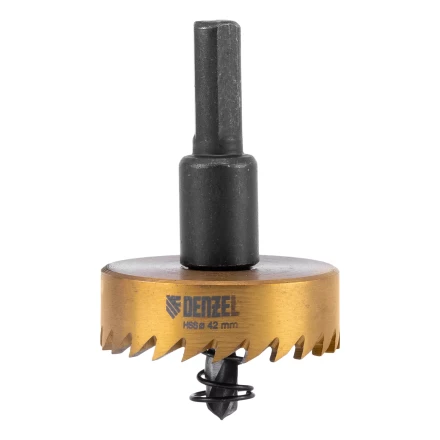 Коронка по металлу HSS, 42 мм, нитридтитановое покрытие Denzel 724114 купить в Урае