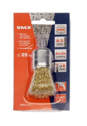 Щетка для дрели ф25 мм концевая VMX 511711 купить в Урае