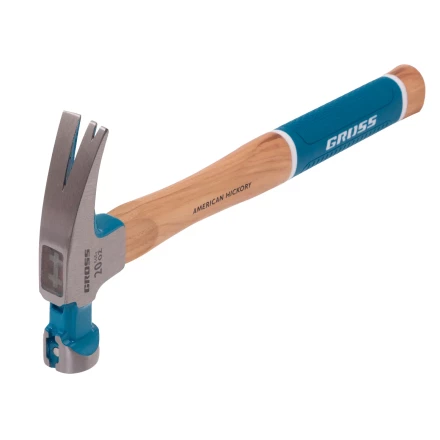 Молоток-гвоздодер,560 г Gross 10419, угол 75, магнит, обрезиненная рукоятка AMERICAN HICKORY купить в Урае