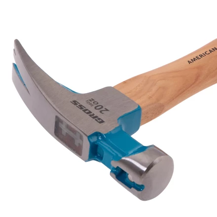 Молоток-гвоздодер,560 г Gross 10419, угол 75, магнит, обрезиненная рукоятка AMERICAN HICKORY купить в Урае