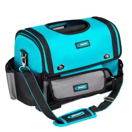 Переноска для инструмента Gross 90274, 400х225х300мм, пластиковое дно, наплечный ремень купить в Урае