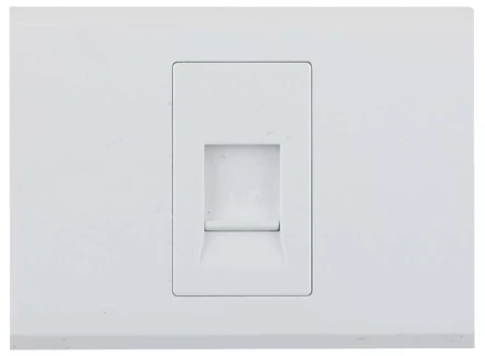Розетка СВЕТОЗАР &quot;ЭФФЕКТ&quot; телефонная, одинарная, без вставки и рамки, цвет белый SV-54417-W купить в Урае