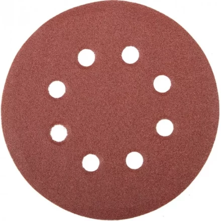 Круг шлифовальный универсальный STAYER &quot;MASTER&quot; из абразивной бумаги на велкро основе, 8 отверстий, Р100, 125мм, 5шт 35452-125-100 купить в Урае