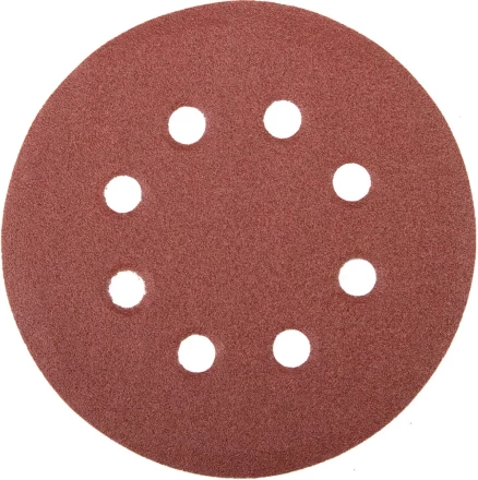 Круг шлифовальный универсальный STAYER &quot;MASTER&quot; из абразивной бумаги на велкро основе, 8 отверстий, Р100, 125мм, 5шт 35452-125-100 купить в Урае