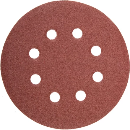 Круг шлифовальный универсальный STAYER &quot;MASTER&quot; из абразивной бумаги на велкро основе, 8 отверстий, Р80, 115мм, 5шт 35450-115-080 купить в Урае