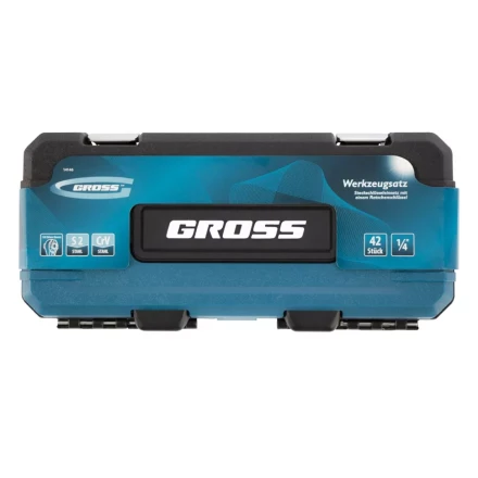 Набор инструментов 42 предмета, 120 зубьев, CrV, 1/4&quot; Gross 14146 купить в Урае