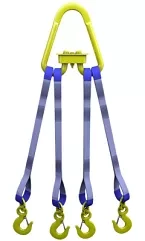 Строп текстильный четырехветвевой 4СТ 2.5 т L=4 м  SF6 30 мм Звено РТ-3 купить в Урае