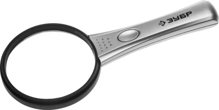 Лупа ЗУБР &quot;МАСТЕР&quot;, светодиодная подсветка, 3-х/5-х кратное увеличение, диаметр линзы 75мм 40541-75 купить в Урае