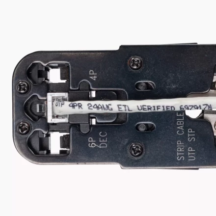 Кримпер многофункциональный КВТ JT-03T с 3 встроенными модулями для обжима RJ-45, RJ-12, RJ-11 (84493) купить в Урае