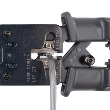 Кримпер многофункциональный КВТ JT-03T с 3 встроенными модулями для обжима RJ-45, RJ-12, RJ-11 (84493) купить в Урае