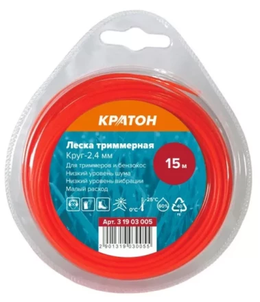 Леска триммерная Кратон Круг-2,4мм 3 19 03 005 купить в Урае