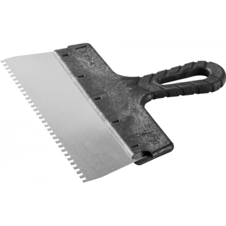 Шпатель ЗУБР &quot;МАСТЕР&quot; ФАСАДНЫЙ, нержавеющее полотно, 250мм, зуб 4х4мм 10078-25-04 купить в Урае