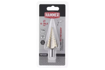 Сверло по металлу HAMMER Ф30х80мм (DR MT 6,0-30,5мм*80/10мм) купить в Урае