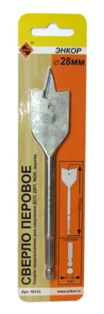 Сверло перовое по дереву  ф28х152мм 1/50/200 19113 купить в Урае