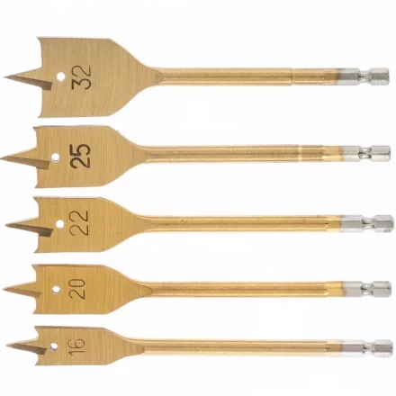 Набор сверл перовых по дереву 16-20-22-25-32 мм 5 штук пластик. кейс MATRIX 70443 купить в Урае