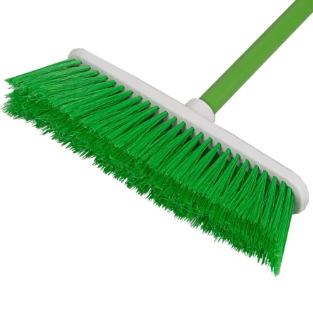 Щетка пластмассовая для подметания пола, 27 см, c черенком, 120 см, салатовая щетина, Home Palisad 935455 купить в Урае
