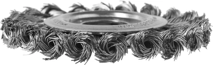 ЗУБР &quot;ПРОФЕССИОНАЛ&quot;. Щетка дисковая для УШМ, плетеные пучки стальной проволоки 0,5мм, 100х22мм 35190-100_z02 купить в Урае